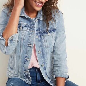 Old Navy Classic Distressed Jean Jacket